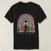 Vibes der ersten Klasse nur zurück zur Regenbogenh T-Shirt (Design vorne)