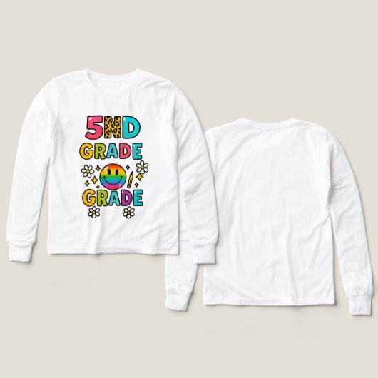 "Vibes der fünften Klasse: Lernen mit einer Drehun (Design Vorderseite & Rückseite)