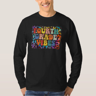 Vibes der vierten Klasse Leopard Tie Dye Zurück zu T-Shirt