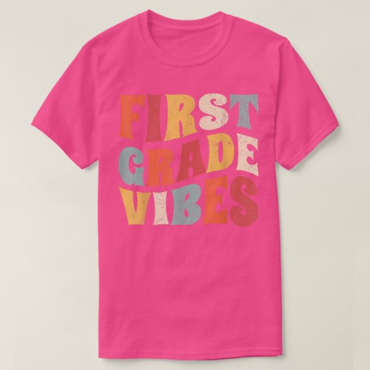 Vibes funny back to School Niedlich Teache T-Shirt (Design vorne)