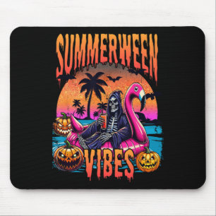 Vibes Halloween Sommerurlaub Skelett Float Mousepad