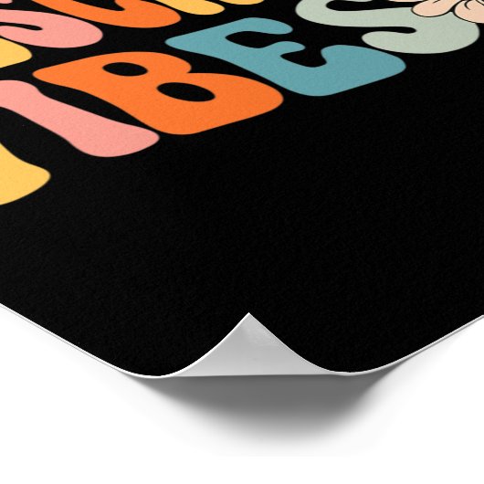 Vibes Niedlich zurück zur Schule Poster (Ecke)