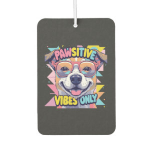 Vibes Only Lustiger Hund T-Shirt � Cooler Hund Autolufterfrischer