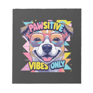 Vibes Only Lustiger Hund T-Shirt � Cooler Hund Notizblock
