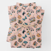 Vibes Pattern der 90er Jahre Geschenkpapier Set (Beispiel)