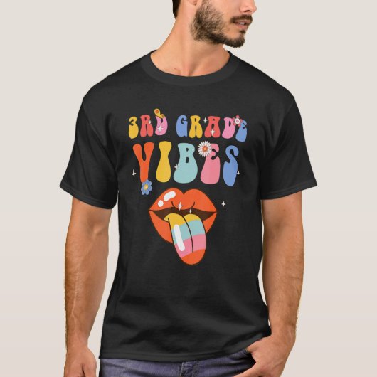 Vibes Retro Groovy Zurück in die Schule T-Shirt (Vorderseite)