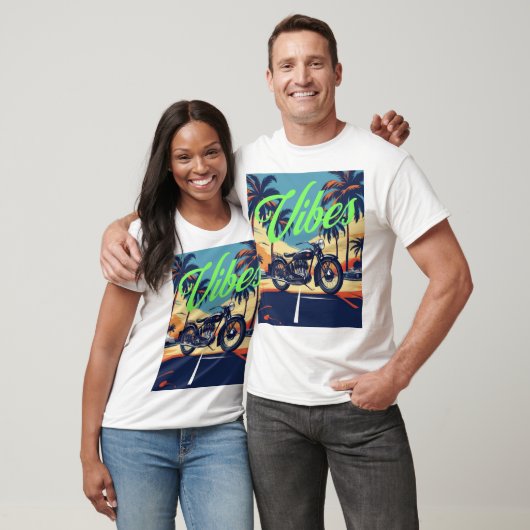 "Vibes" Retro-Küstenstraße T-Shirt (Unisex)