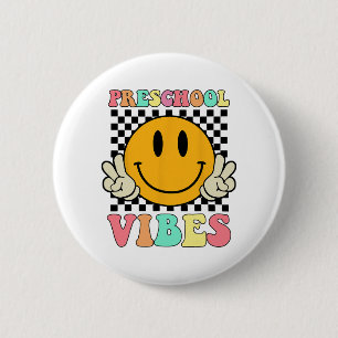 Vibes Retro Lehrer Kind letzte Schule Button