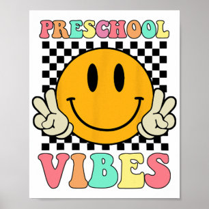 Vibes Retro Lehrer Kind letzte Schule Poster