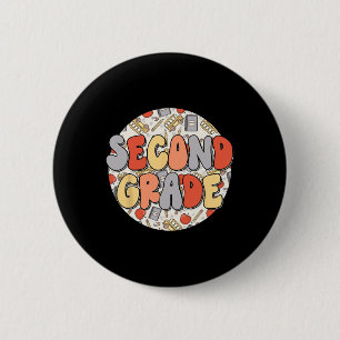 Vibes Retro Teachers Kids Back Button