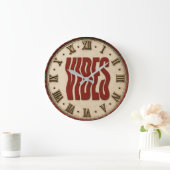 Vibes Retro Typography Große Wanduhr (Zuhause)