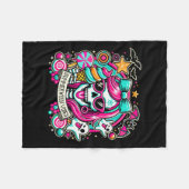 Vibes Skeleton Spooky Vacation Halloween Sommer 1 Fleecedecke (Vorderseite (Horizontal))
