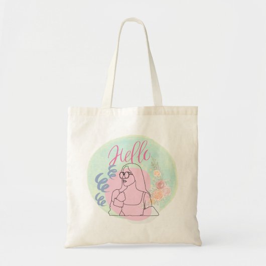 Vibes Tote Bag - Hallo! Tragetasche (Vorne)