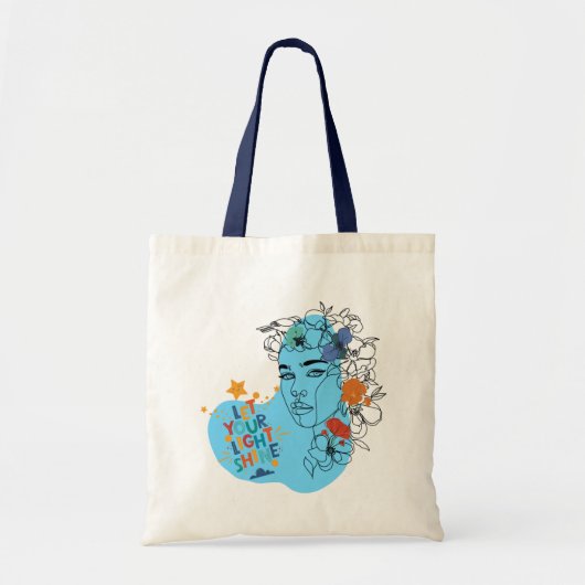 Vibes Tote Bag - Lass dein Licht Tragetasche (Vorne)