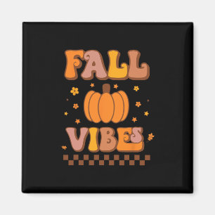 Vibes Vintag Groovy Herbstsaison Retro Thanksgiv Magnet