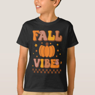 Vibes Vintag Groovy Herbstsaison Retro Thanksgiv T-Shirt