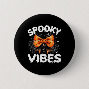 Vibes Women Girls Kinder Niedlich Halloween Pumpki Button