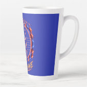 Vibewave Neon-Surfbrett-Design – Retro Wave Glow A Milchtasse (Rechts)
