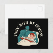 Vibin mit meinem Dämon Postkarte (Vorne/Hinten)