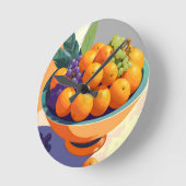 Vibin" mit Vitamin C Runde Wanduhr (Winkel)