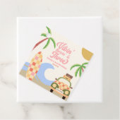 Vibin' & Three Surfboard Pink 3. Geburtstag Party Geschenkanhänger (Beispiel)