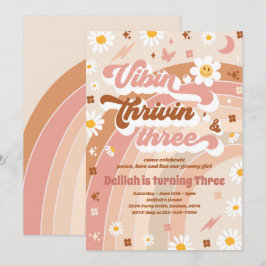 Vibin' Thrivin' and Three Groovy 3. Geburtstag Einladung