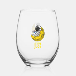 Vibing im Weltraum. Weinglas Ohne Stiel