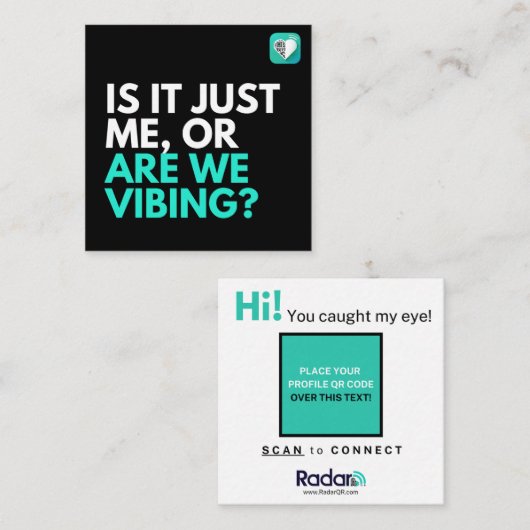 Vibing? Quadratische Visitenkarte (Vorne/Hinten)