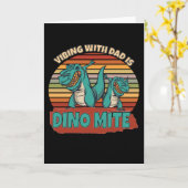 Vibing With Dad Is Dino Mite Karte (Gelbe Blume)