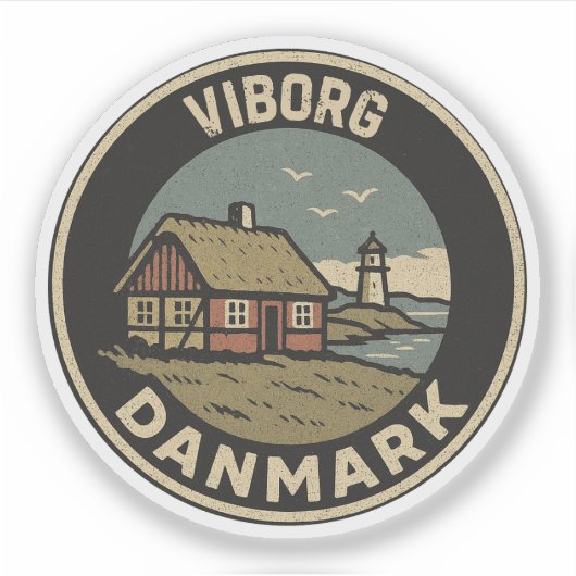 Viborg, Dänemark Aufkleber (Vorderseite)