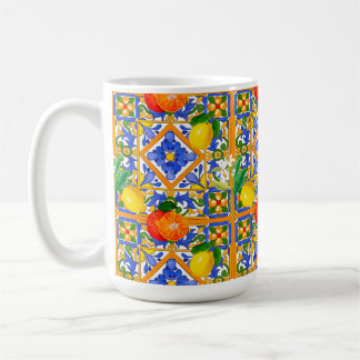 Vibran Mittelmeer-Zitronen-Tasse Kaffeetasse