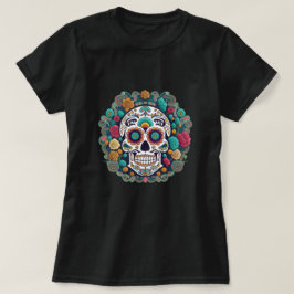 Vibranar Sugar Skull Fiesta - Dia De Los Muertos T-Shirt