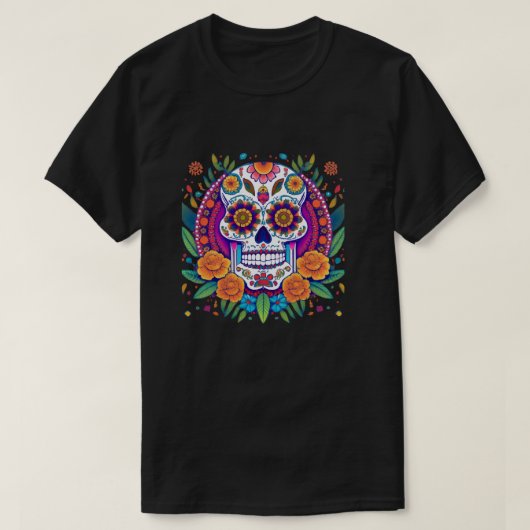 Vibranar Sugar Skull Fiesta - Dia De Los Muertos T-Shirt (Design vorne)
