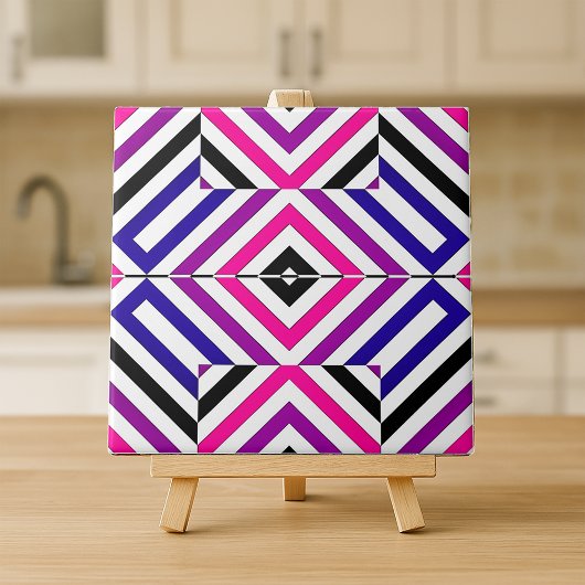 Vibranc Geometric Op Art Illusion Mosaik Muster Fliese