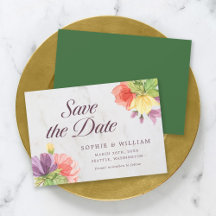 Vibranding Blooms Marble Save the Date