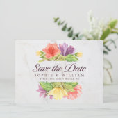 Vibranding Blooms Marble Save the Date (Stehend Vorderseite)