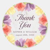 Vibranding Blooms Marble Vielen Dank Runder Aufkleber (Vorderseite)