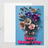 Vibranding Bold Floral Mütter Day Card Einladung (Vorne/Hinten)