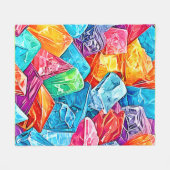Vibranding Crystal Cluster Art Fleecedecke (Vorderseite (Horizontal))