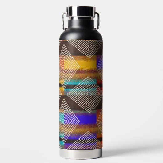 Vibranding Diamonds Ankara Style Pattern Trinkflasche (Vorderseite)