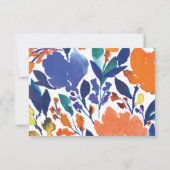 Vibranding floral Bloom RSVP Card Einladung (Rückseite)