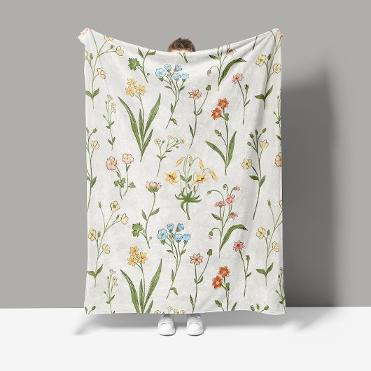 Vibranding Floral Medley Fleece Blanket