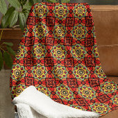 Vibranding Kaleidoskop Sternexplosion Pattern Blan Fleecedecke