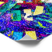 Vibranding Multicolor Psychedelic Abstrakt Poster (Ecke)