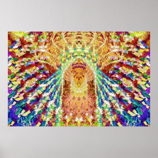 Vibranding Multicolor Psychedelic Abstrakt Poster (Vorne)
