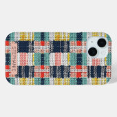 Vibranding Woven Kariert - Retro Boho Checkered Mu Case-Mate iPhone Hülle (Rückseite (Horizontal))