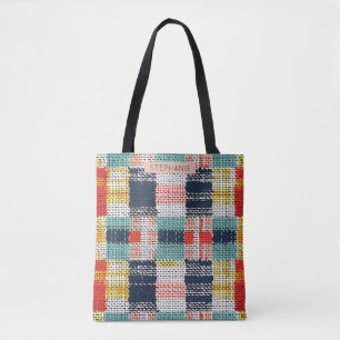 Vibranding Woven Kariert - Retro Boho Checkered Mu Tasche