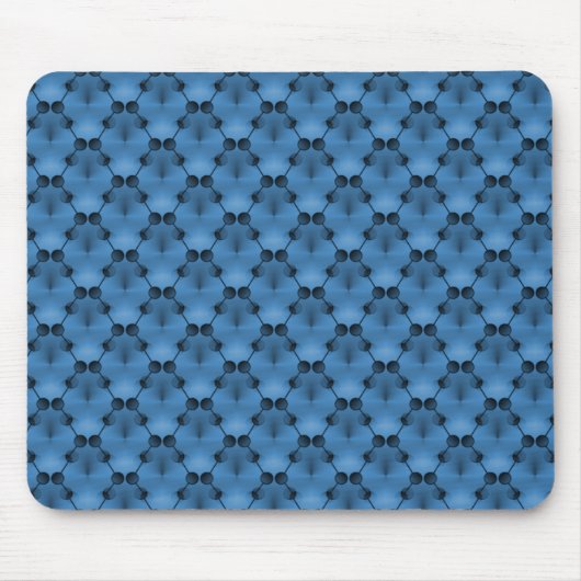 Vibranend Blue Retro Funk Circles Mousepad (Vorne)