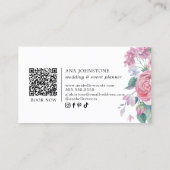 Vibranend blühender QR-Code für Florals Visitenkarte (Rückseite)