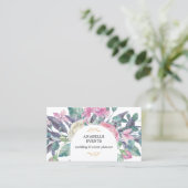 Vibranend blühender QR-Code für Florals Visitenkarte (Stehend Vorderseite)